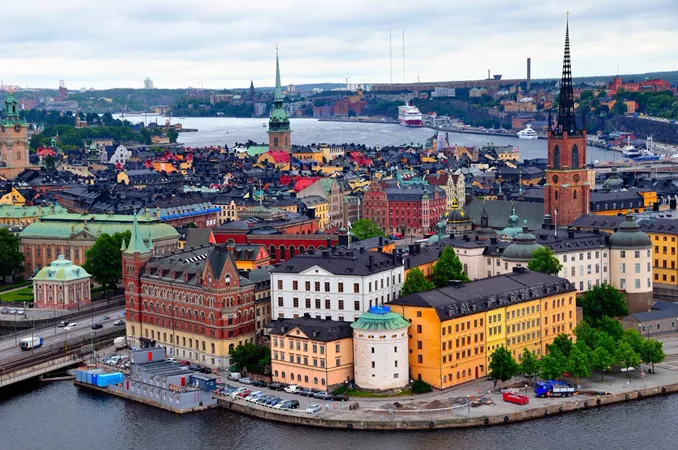 A view of Old Town in Stockholm, Sweden
