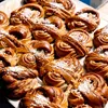Freshly Baked Traditional Swedish Cinnamon Buns (Kanelbullar)