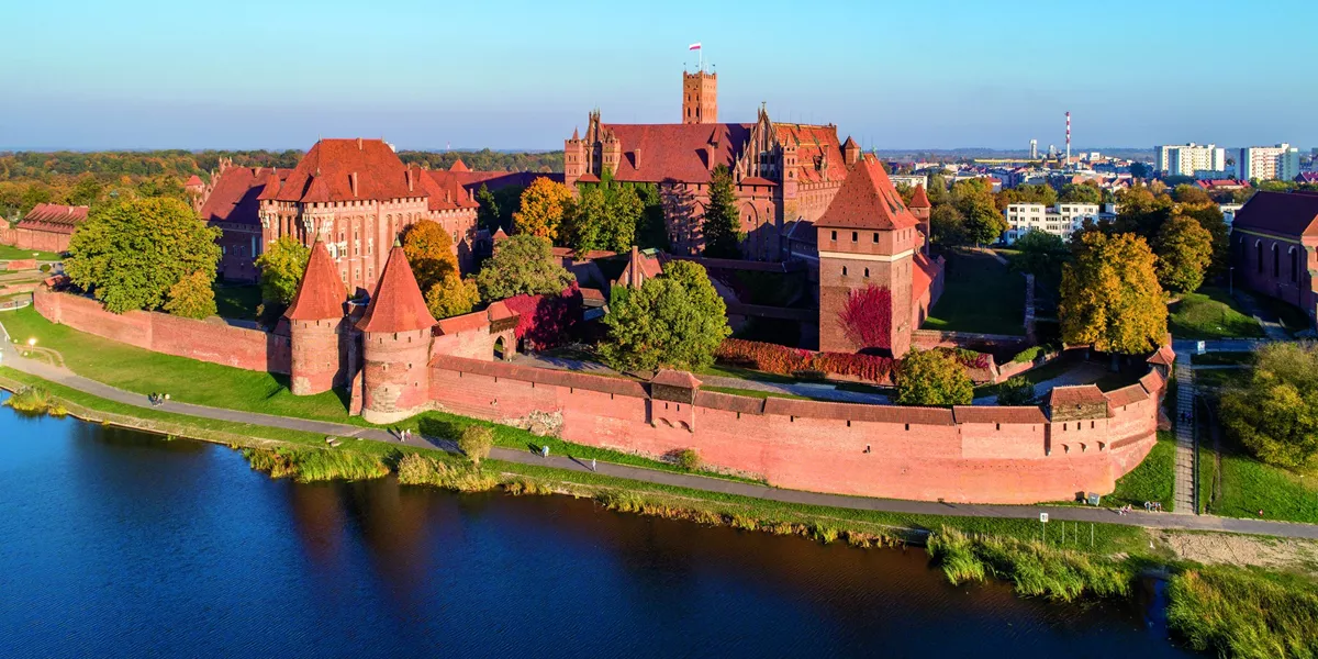 World's largest brick castle in Malbork, Poland