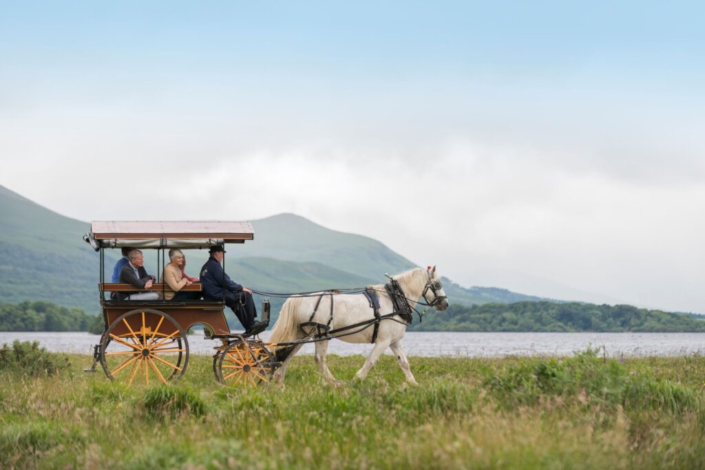 group on a jaunting ride in ireland