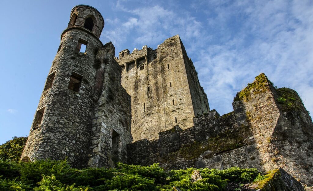 View of Blarney Castle from the gardens in front of it