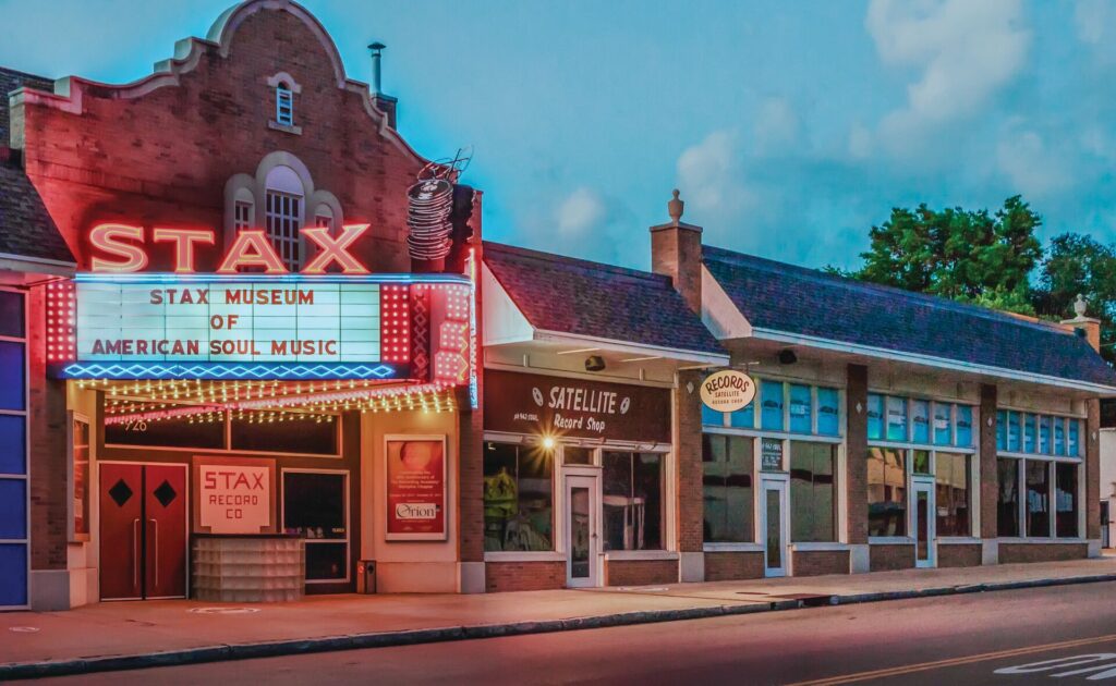 Exterior shot of the Stax Museum of American Soul Music