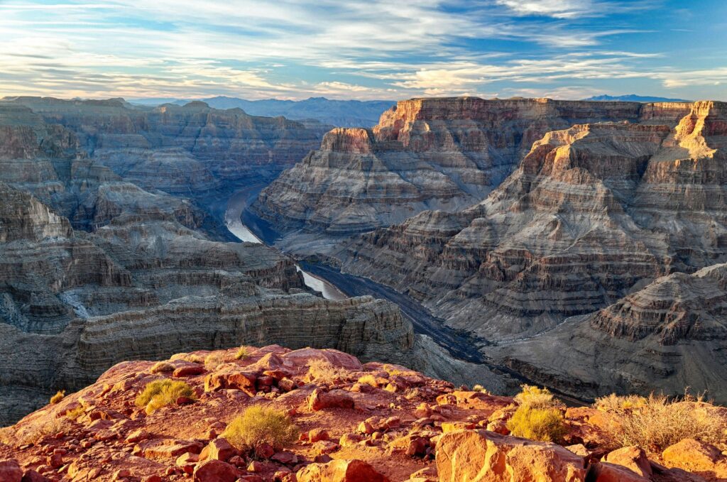 View of the river through the Grand Canyon, USA