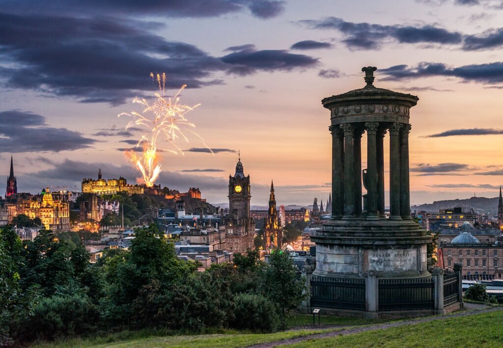 Edinburgh Fringe festival fireworks