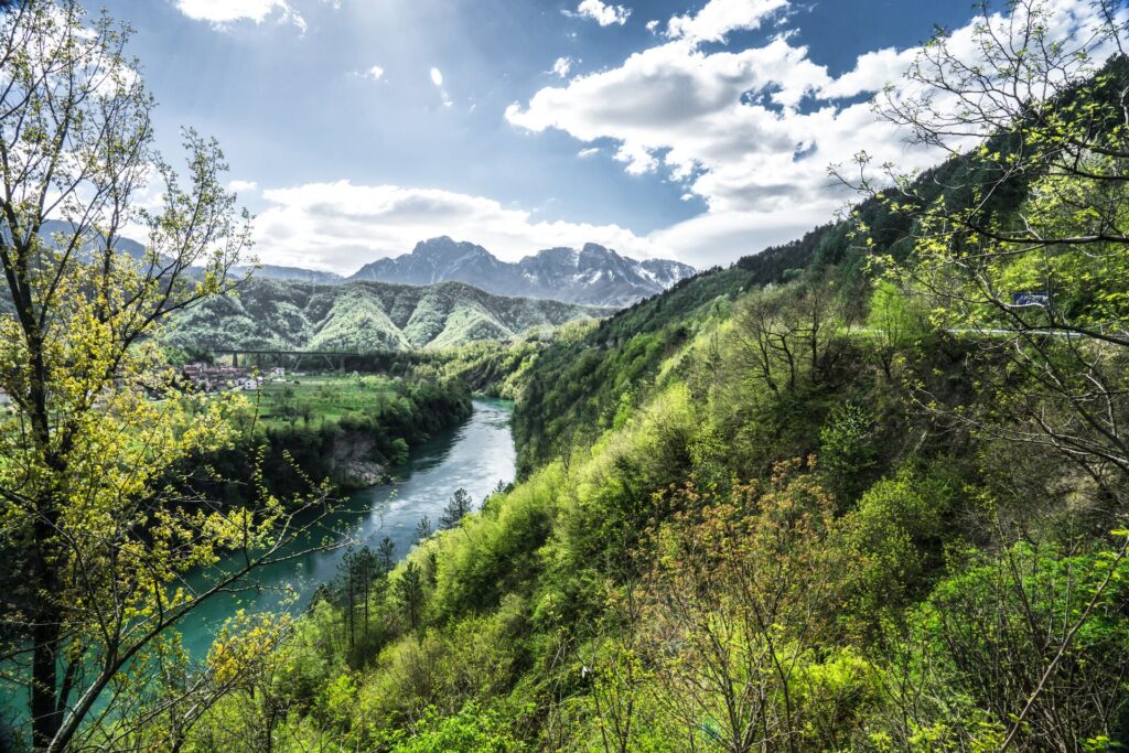 Beautiful Bosnian landscape of valleys and mountains