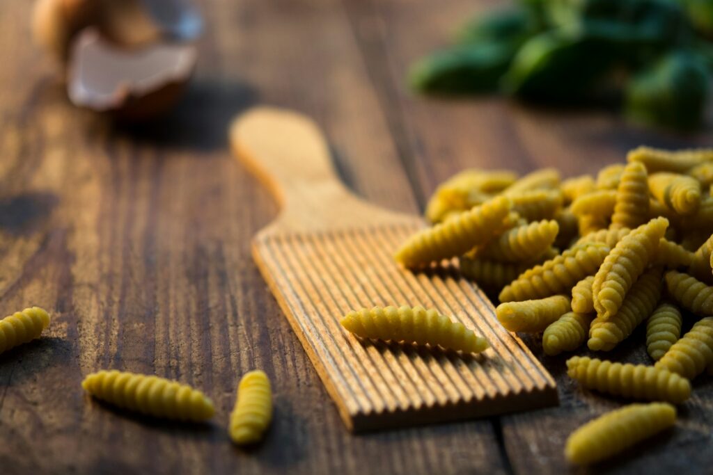 fresh pasta close up