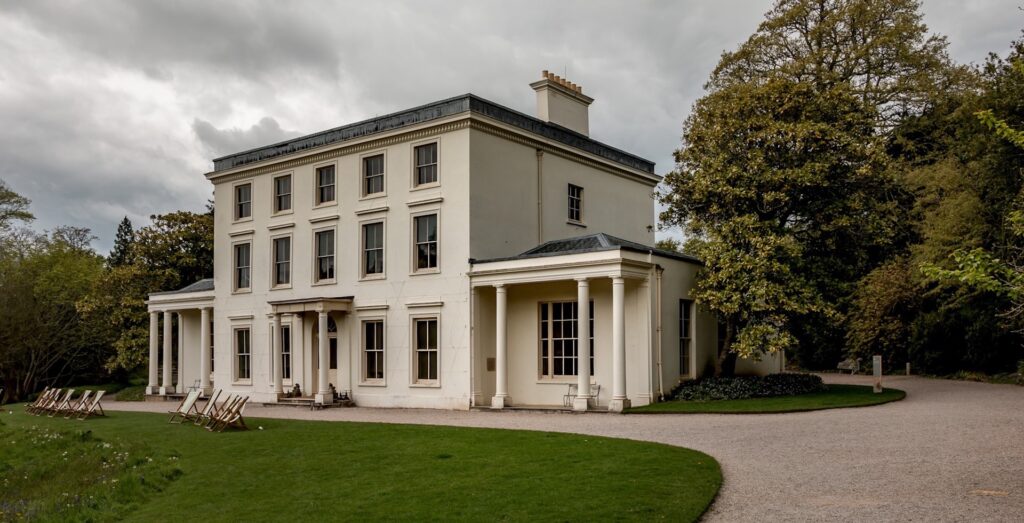 Large white Georgian house 