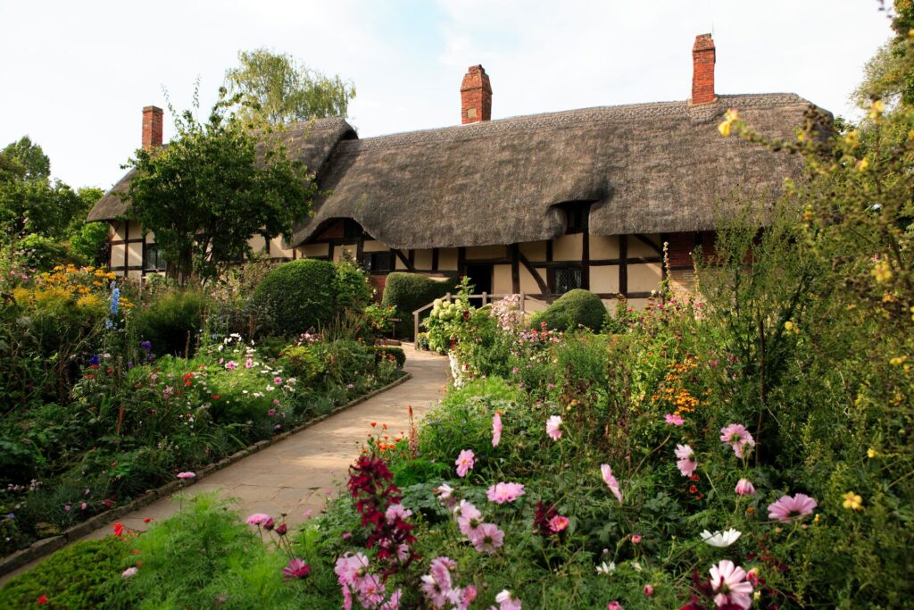 British house with thatched roof