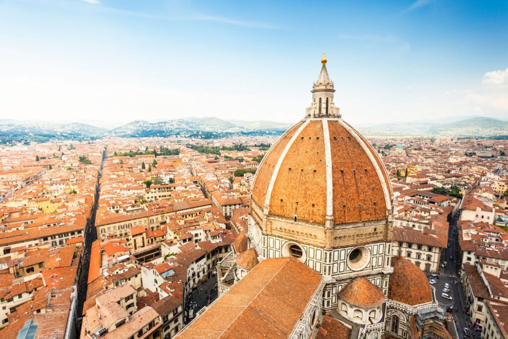 Florence Skyline from behind the Duomo 