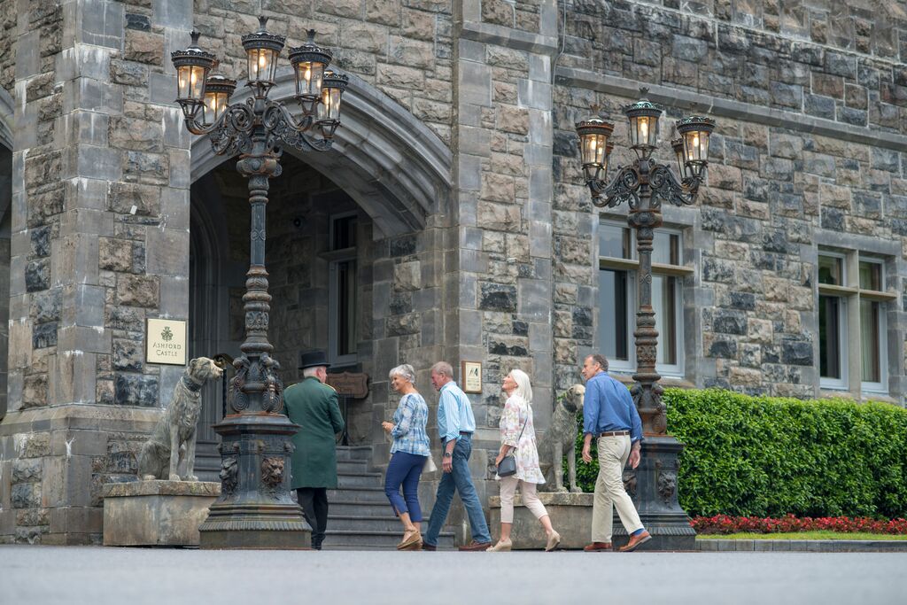 group of friends at Ashford Castle, Ireland