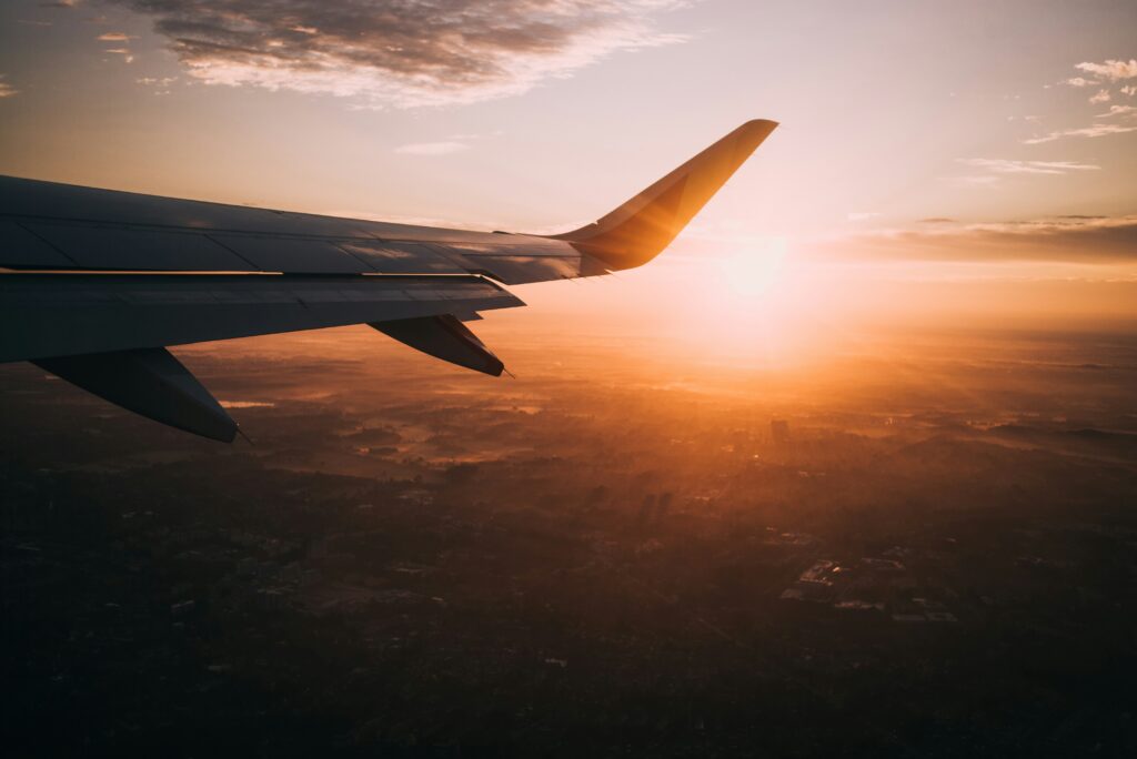 view of plane wing