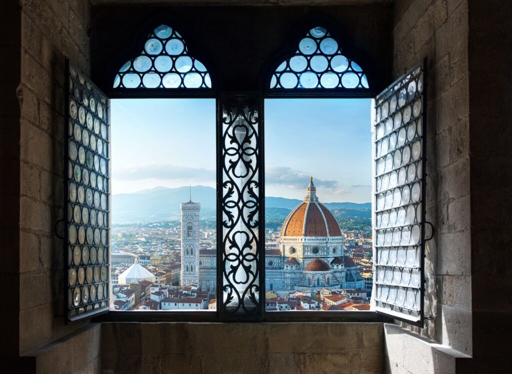 Florence's Duomo view from a window