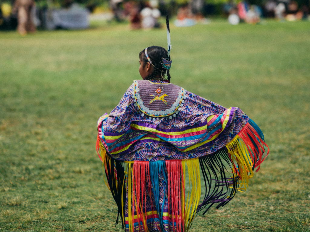 Native american girl in costume