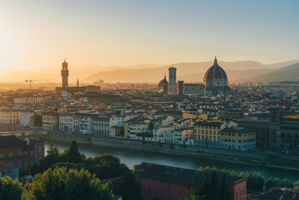 view of florence skyline from Piazzale Michelangelo