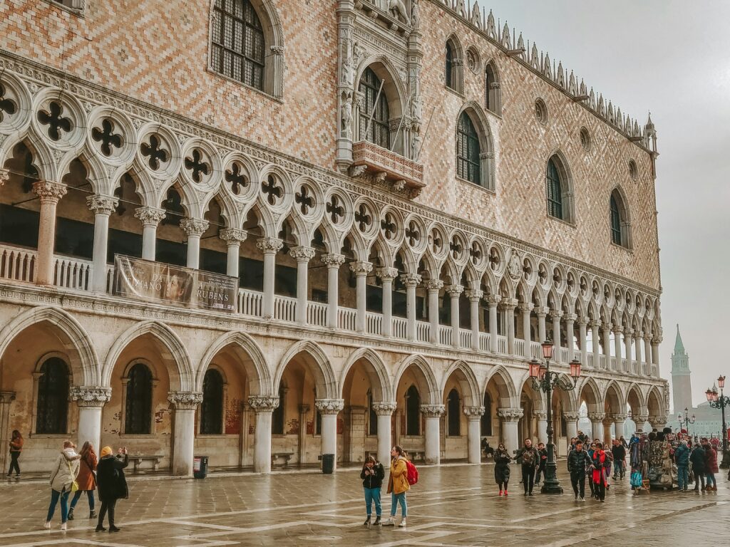 outside Doge's Palace in Venice