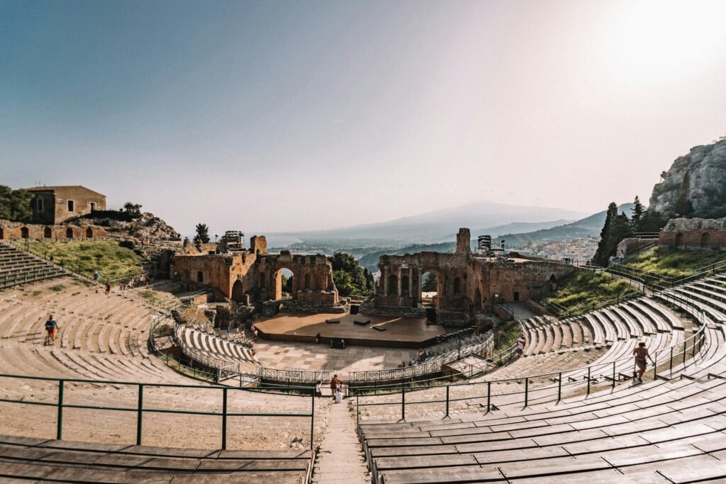 view of the Greek Theater in Taormina