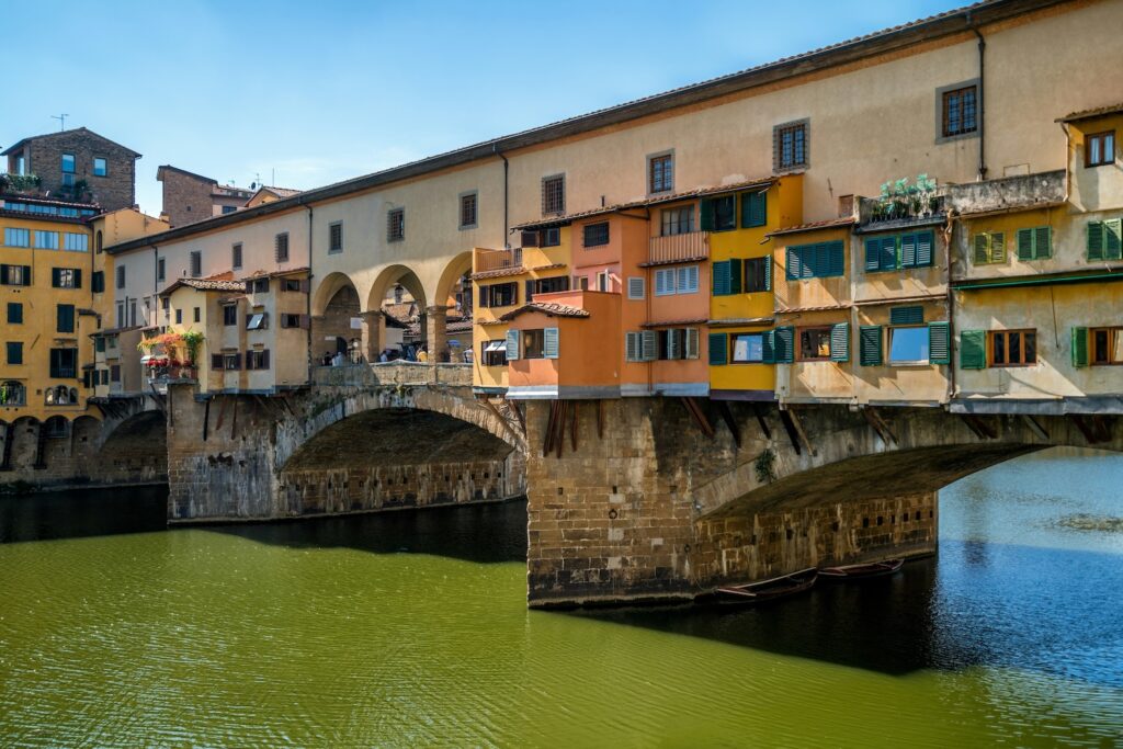 view of Ponte Vecchio bridge in Florence