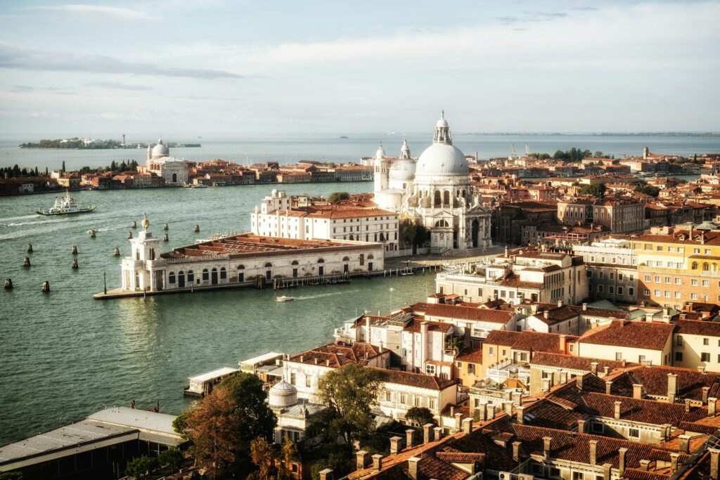 Aerial view of Venice's Grand Canal