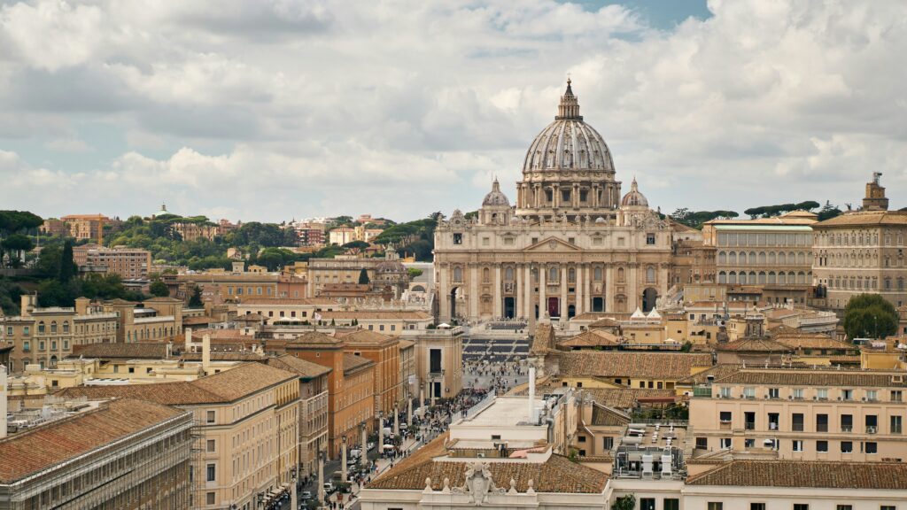 view of St. Peter's Basilica in Vatican City